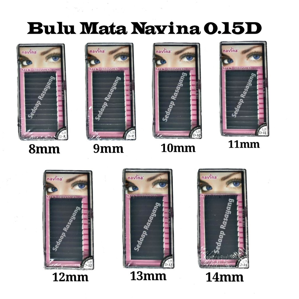 Navina Eyelash Extension Bulu Mata Tanam Bulu Mata Palsu 3D 6D 0.15D