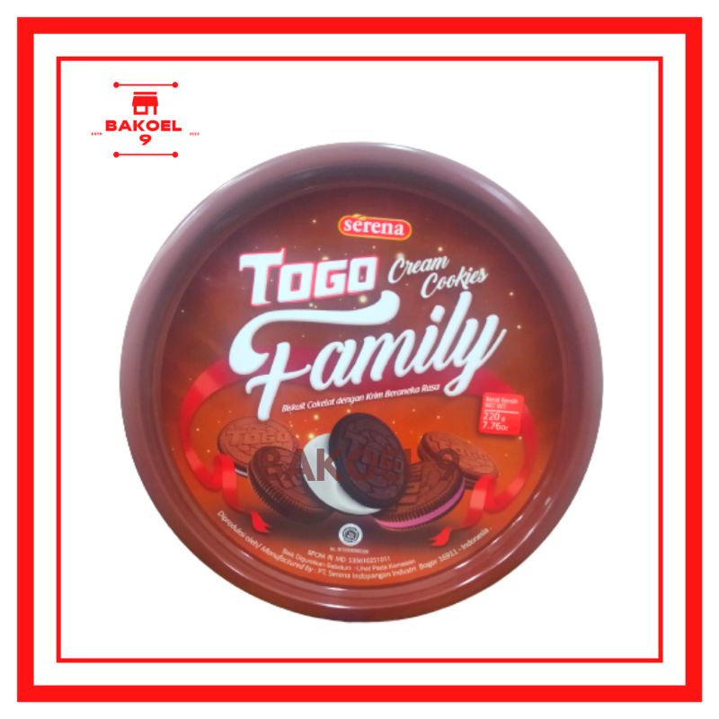 Serena Togo Cream Cookies Family 220 Gr Kaleng Biskuit Terlaris