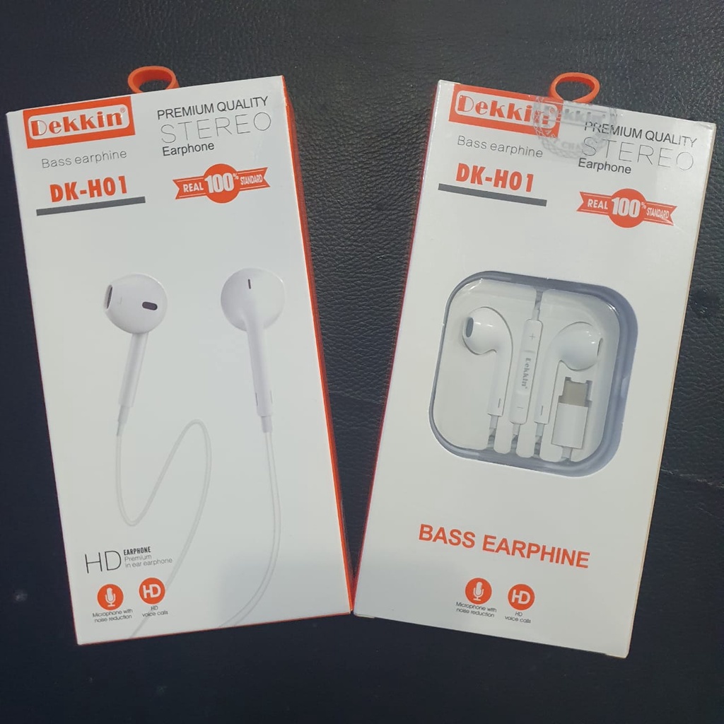 HANDFREE TYPE C / HF / HEADSET DEKKIN DK H01 GAMING EARPHONE IN EAR BASS + MIC