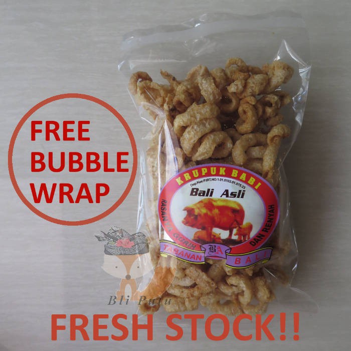 Rambak Kerupuk Babi  Bali Asli Kulit  Kriwilan 130gr 