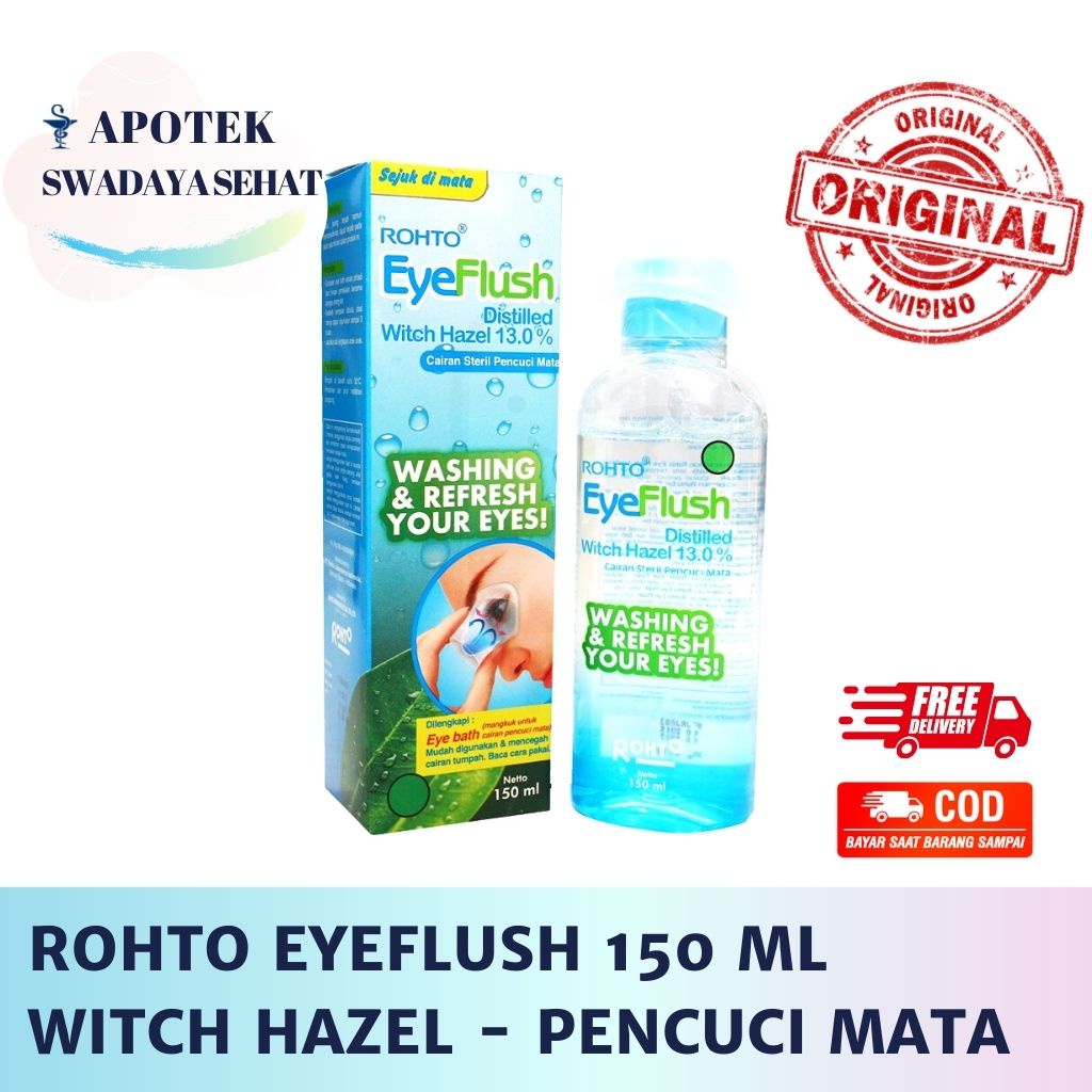 ROHTO EYEFLUSH Witch Hazel 150 ML - Cairan Steril Pencuci Mata