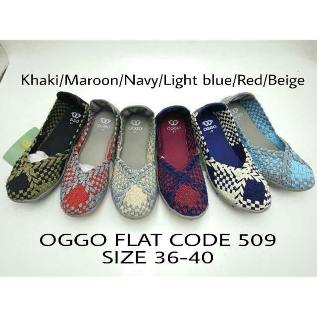 Oggo 509 sepatu rajut anyaman wanita