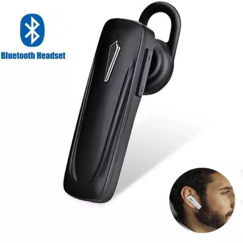 Headset Bluetooth / Handsfree Wireless Support 2 Pairing Connect GOOD QUALITY [KK]