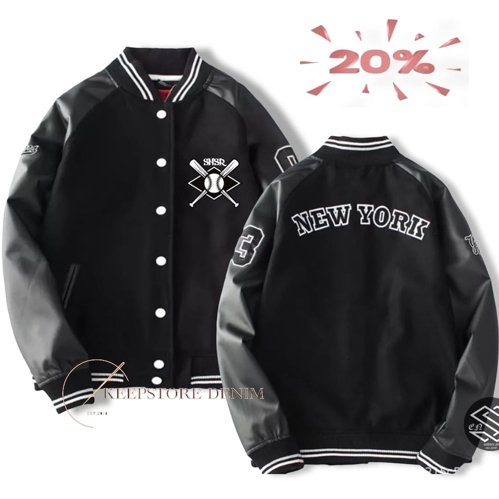 TERBARU  Jaket baseball original sensor-Jaket baseball varsity-Jaket baseball pria&wanita-Jaket base