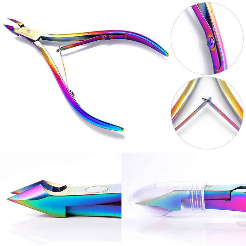 BORN PRETTY Nail Cuticle Nipper Colorful Clipper Scissor Dead Skin Remover Nail Art Tool