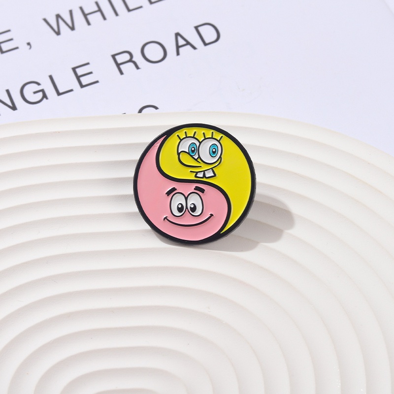 Bros Pin Enamel Bentuk SpongeBob SquarePants Untuk Pakaian Wanita