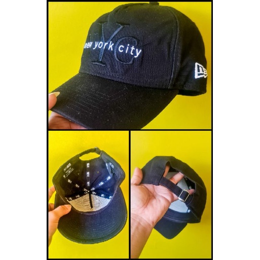 Topi New Era NYC Stelan Full Hitam, 100% Original,,