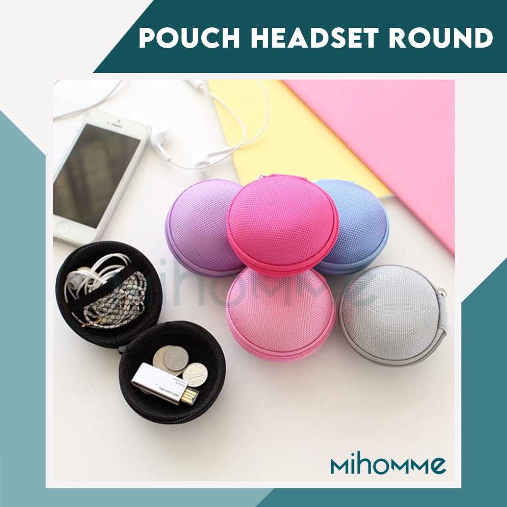 Pouch Case Headset Tempat Penyimpanan Kabel Earphone Travel Organizer