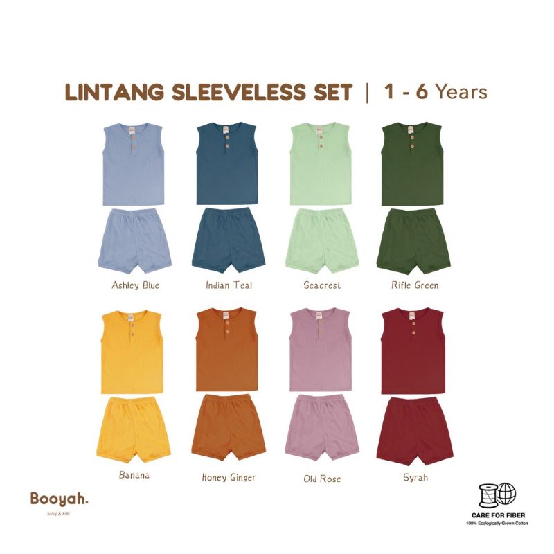 Lintang Sleeveless Set by Booyah - Baju oblong set anak laki perempuan unisex/kaos kutung setelan pi
