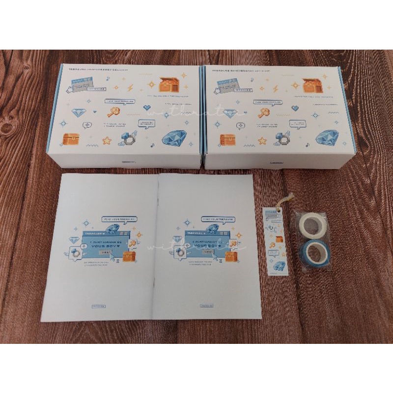 

READY STOCK BOX, A5 NOTE BOOK, MASKING TAPE, BOOKMARK DECO KIT
