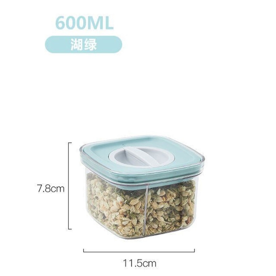 Toples Wadah Penyimpanan Makanan Sealed Food Storage 600ML - MDP369 - Green