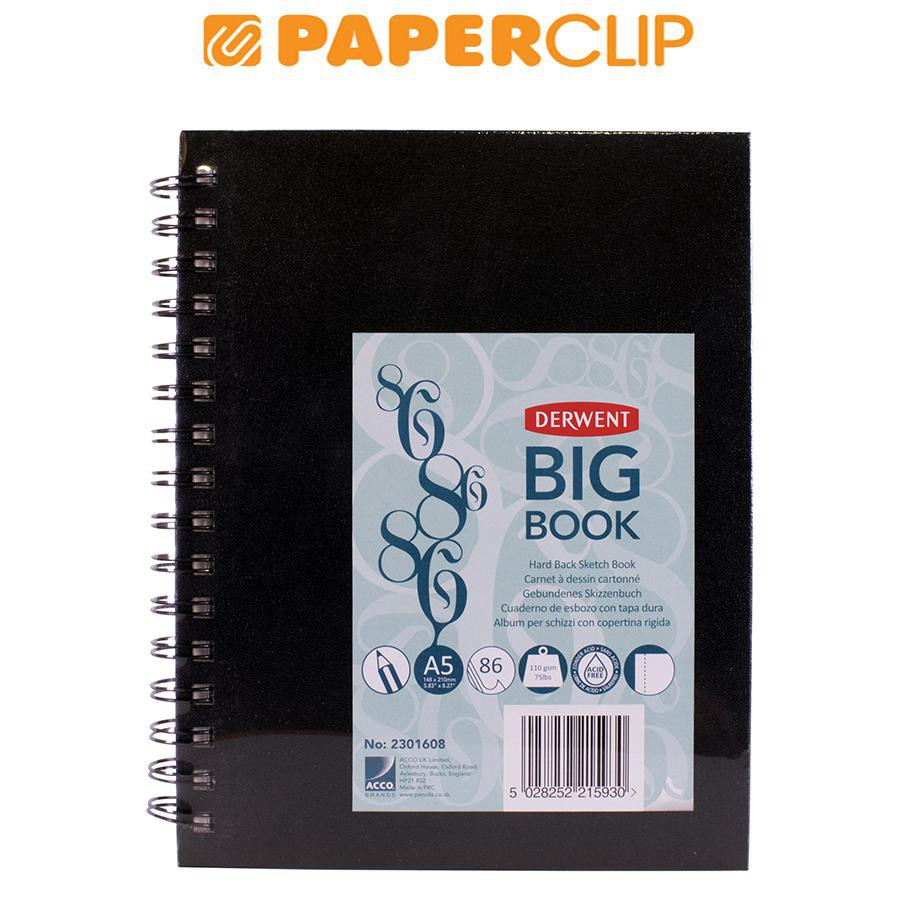 

SKETCHBOOK A5 DERWENT 2301608DW BLACK SPIRAL