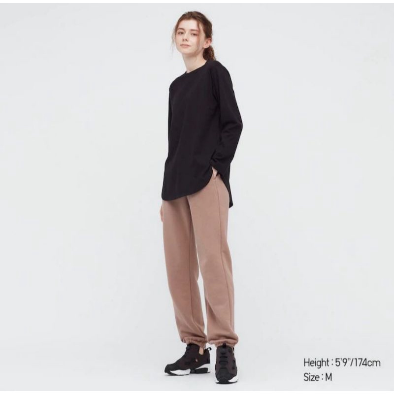 UNIQLO T-SHIRT SHIRTTAIL HEM KATUN LEMBUT