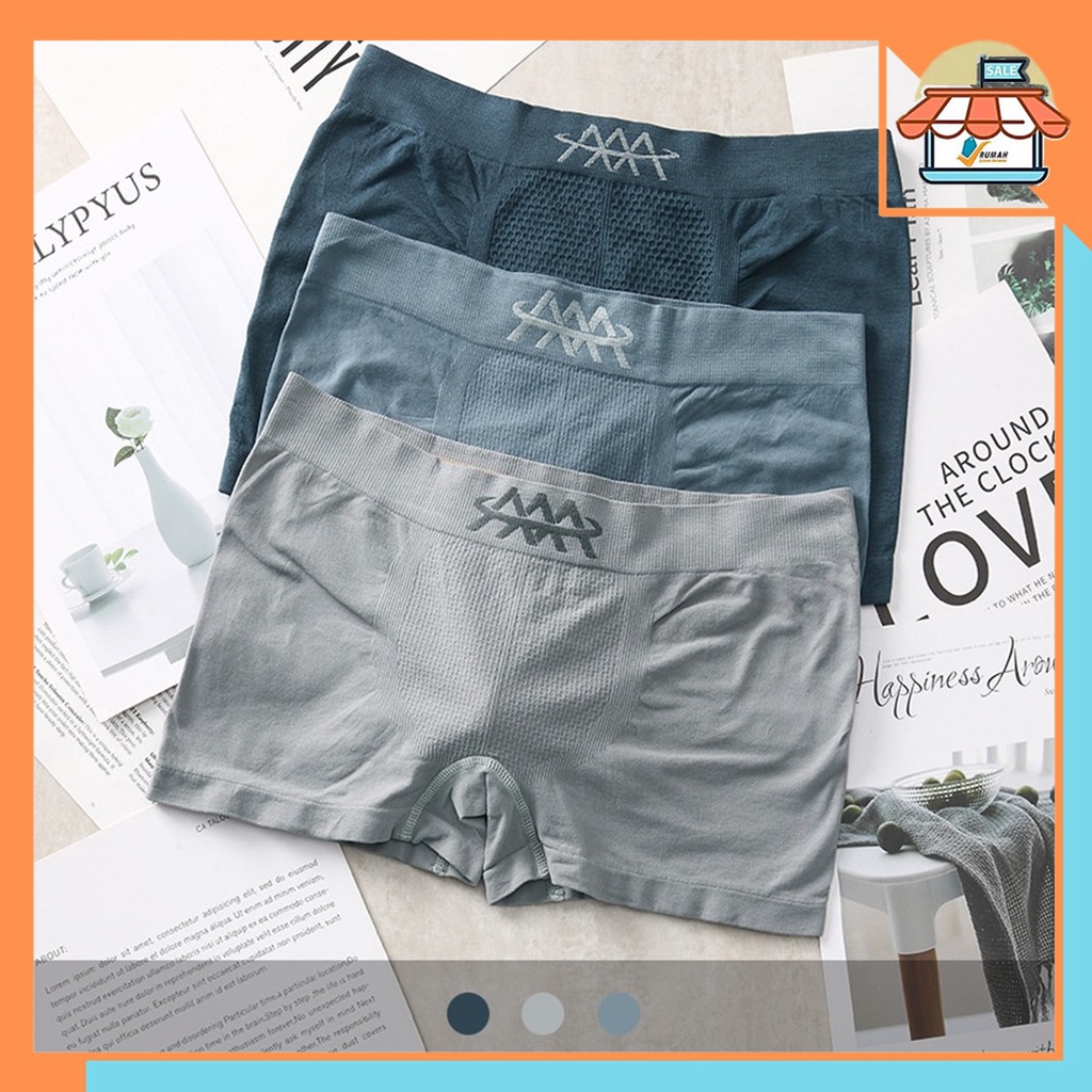 RSB BX093 Boxer Pria Cowok Lelaki Celana Dalam Motif Daleman Murah