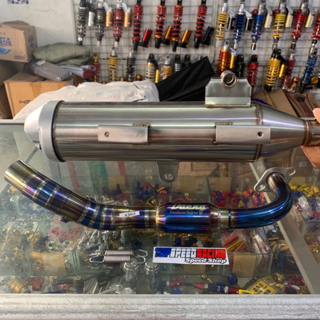 Knalpot tsukigi Daeng stainless leheran twotone Nmax 155cc / Aerox 155 / Pcx 150 new 2018 / Adv 150