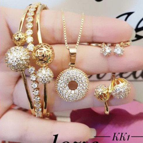 Xuping Set Perhiasan Gold Emas Wanita 0707n