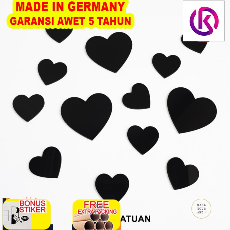 

Grosir Dekorasi Akrilik - LOVE HATI HITAM - Hiasan Kue / Kado / Scrapbook - 3CM