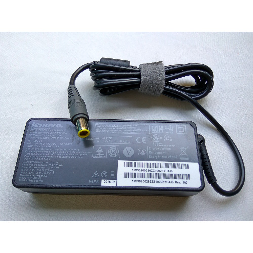 Adaptor Charger Original IBM LENOVO 20V 4.5A 90W ~Pin Central