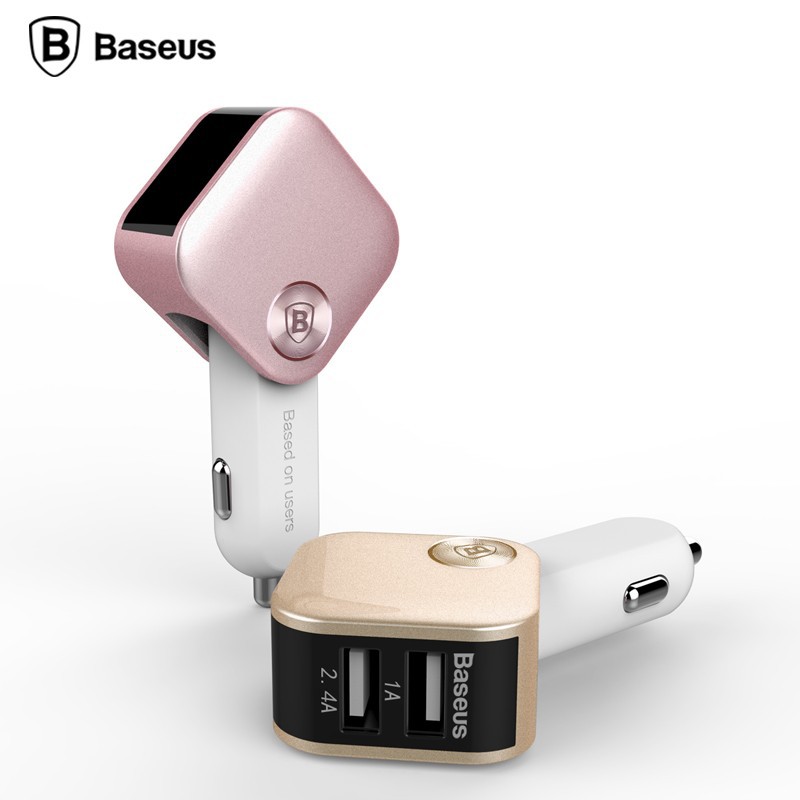 BASEUS CAR CHARGER 2 PORT / BASEUS SADIS SMART / CHARGER MOBIL BASEUS