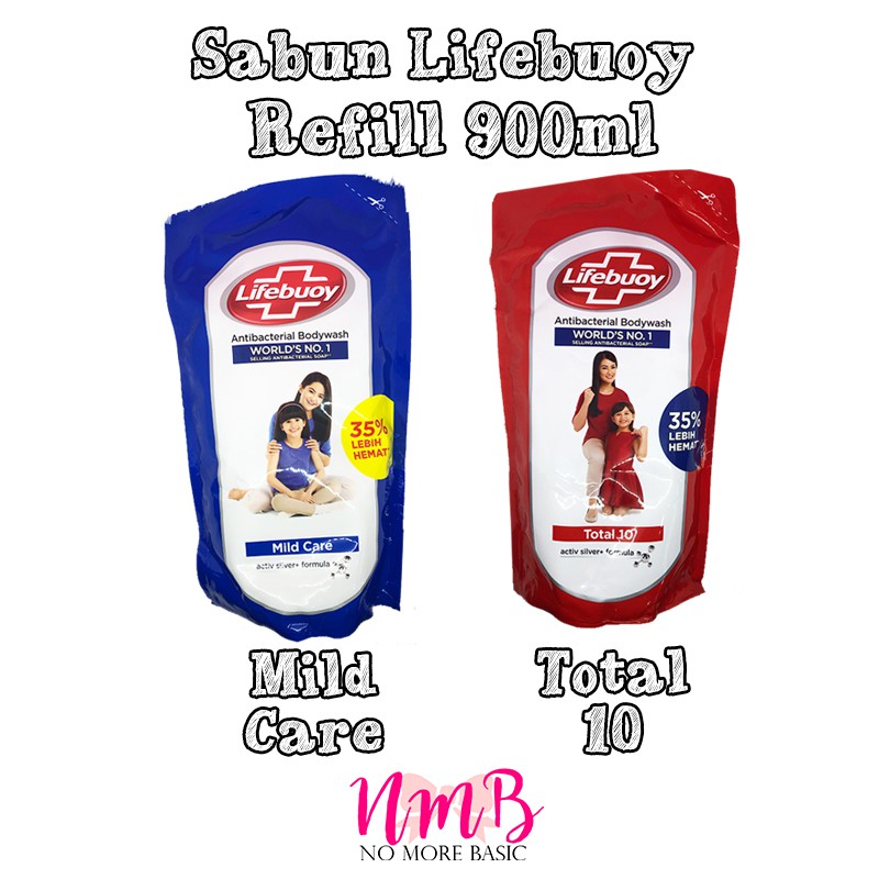 Lifebuoy Sabun Cair Refill Sachet 825ml - Mild Care / Total 10