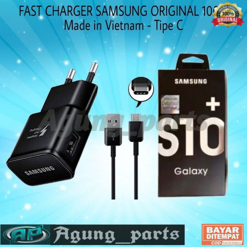Charger Samsung Original 100% Tipe-C Fast Charging / Charger Samsung S10 S9 S8 S10+ Plus