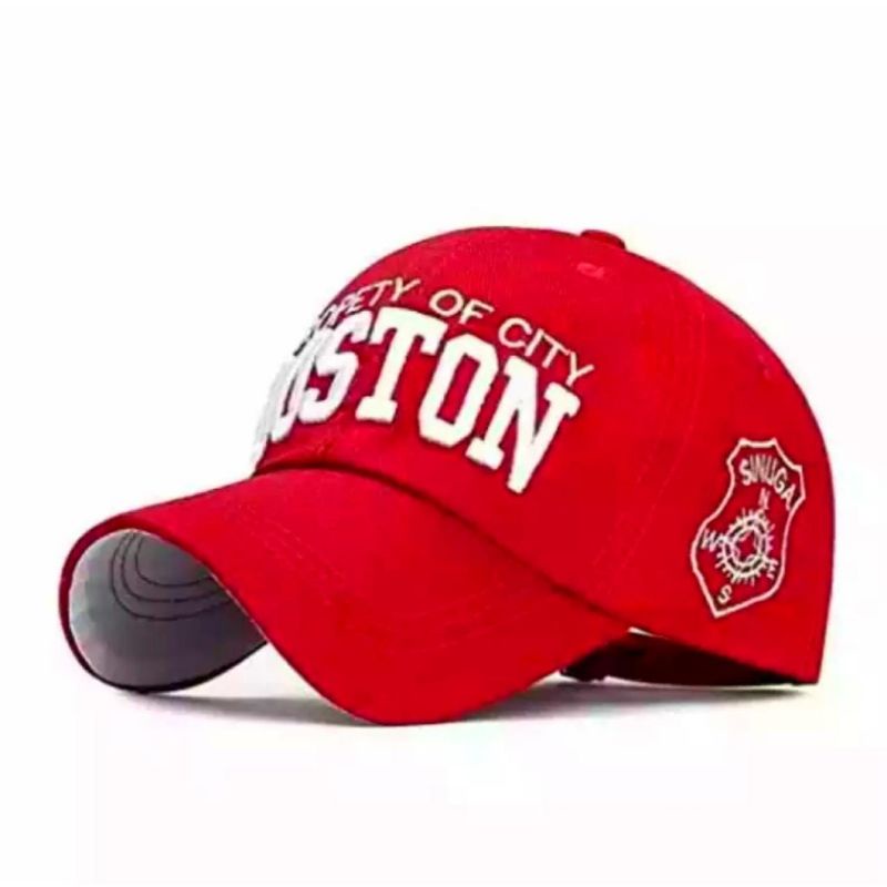 COD topi baseball B boston red sox topi baseball cap pria wanita topi Bordir BOSTON quality premium