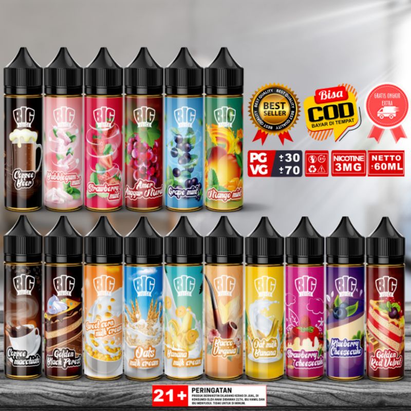 GROSIR LIQUIDS FREEBASE 60ML/30ML NIC 3MG &amp; SALTNIC NIC 20MG 15ML