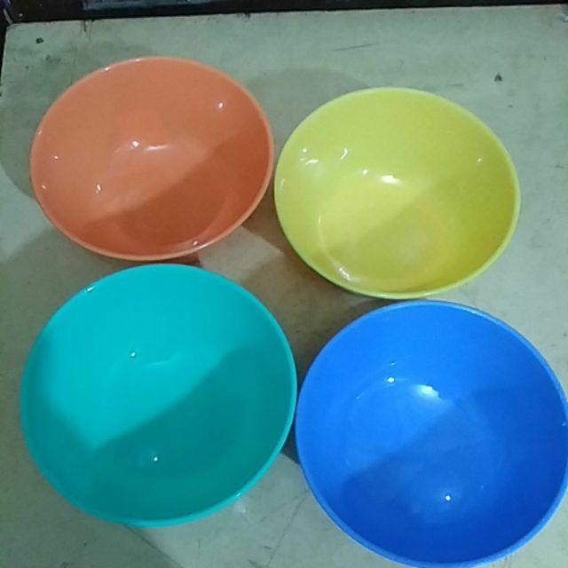 Yoshikawa Mangkok Plastik 11x11x5 Cm Set Isi 4 P0110 Warna Random