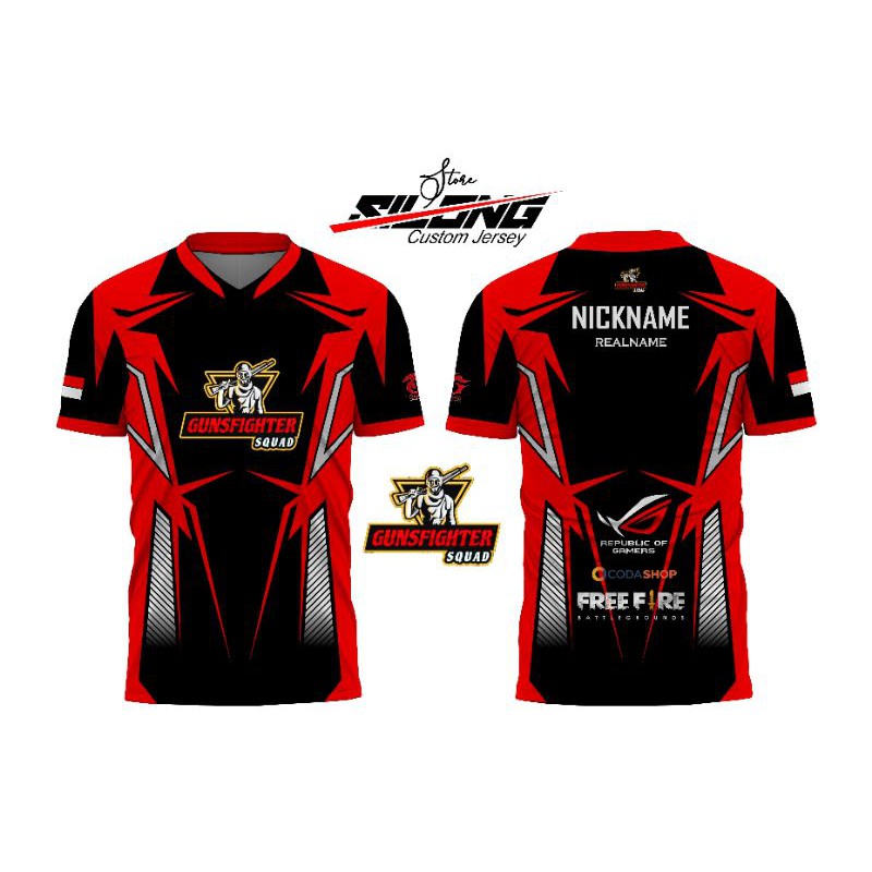 Custom Jersey Baju Kaos Gaming FreeFire