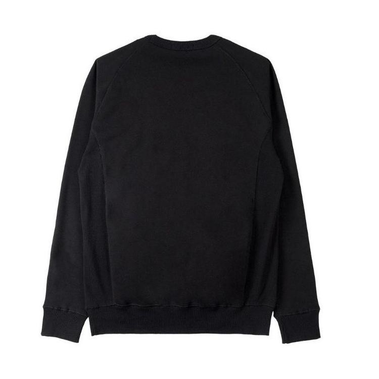 SWEATER CREWNECK MATERNAL HITAM LOGO PUTIH