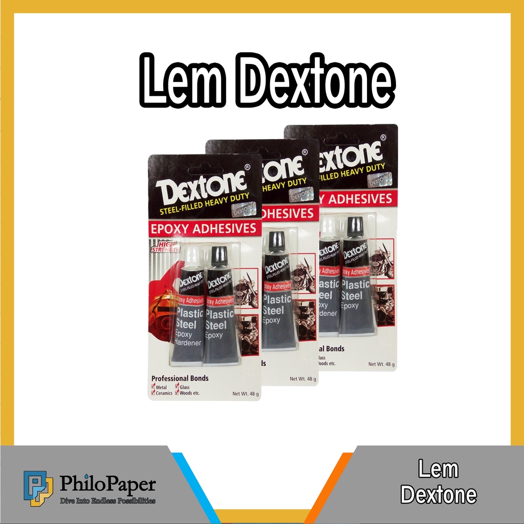 

ATK ~ Lem Dextone Besi / Lem Keras Serba Guna / Lem Hitam Putih / Lem EPOXY 15 dan 43 gram