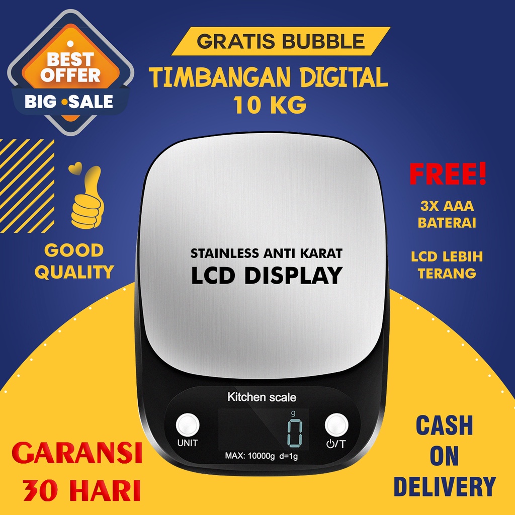 Timbangan Dapur Digital 5kg 10Kg / Timbangan Kue Digital Dapur PREMIUM / Mini Kitchen Scale