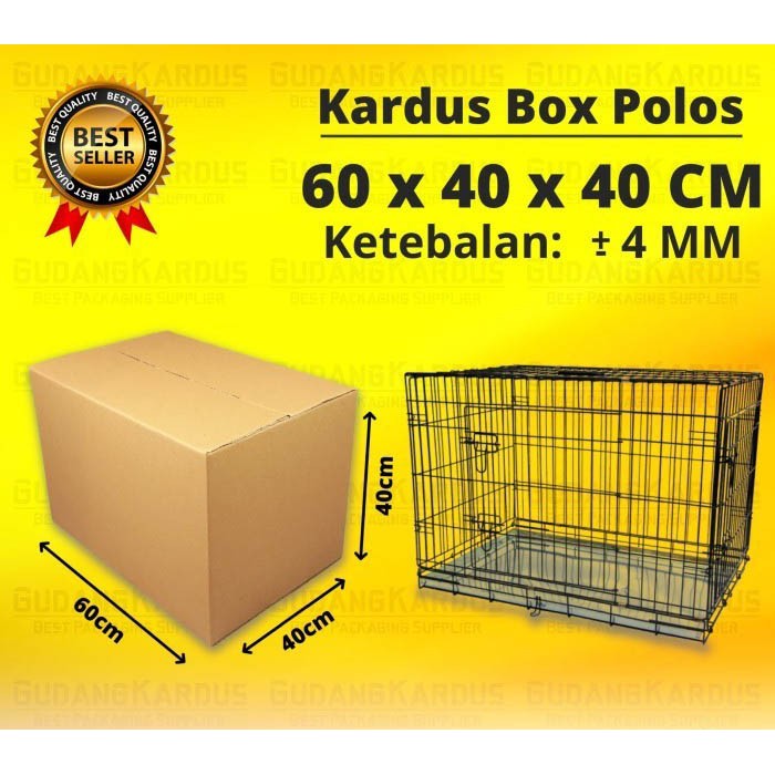 

KARDUS - KARTON - BOX POLOS JUMBO BESAR - UKURAN 60 x 40 x 40 CM(-doubel wall -7mm)