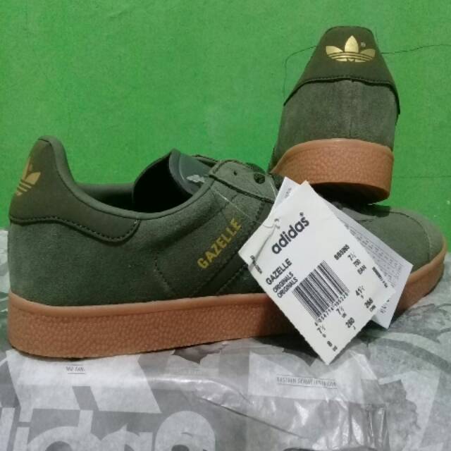Adidas gazelle green emeral  gum og indonesia