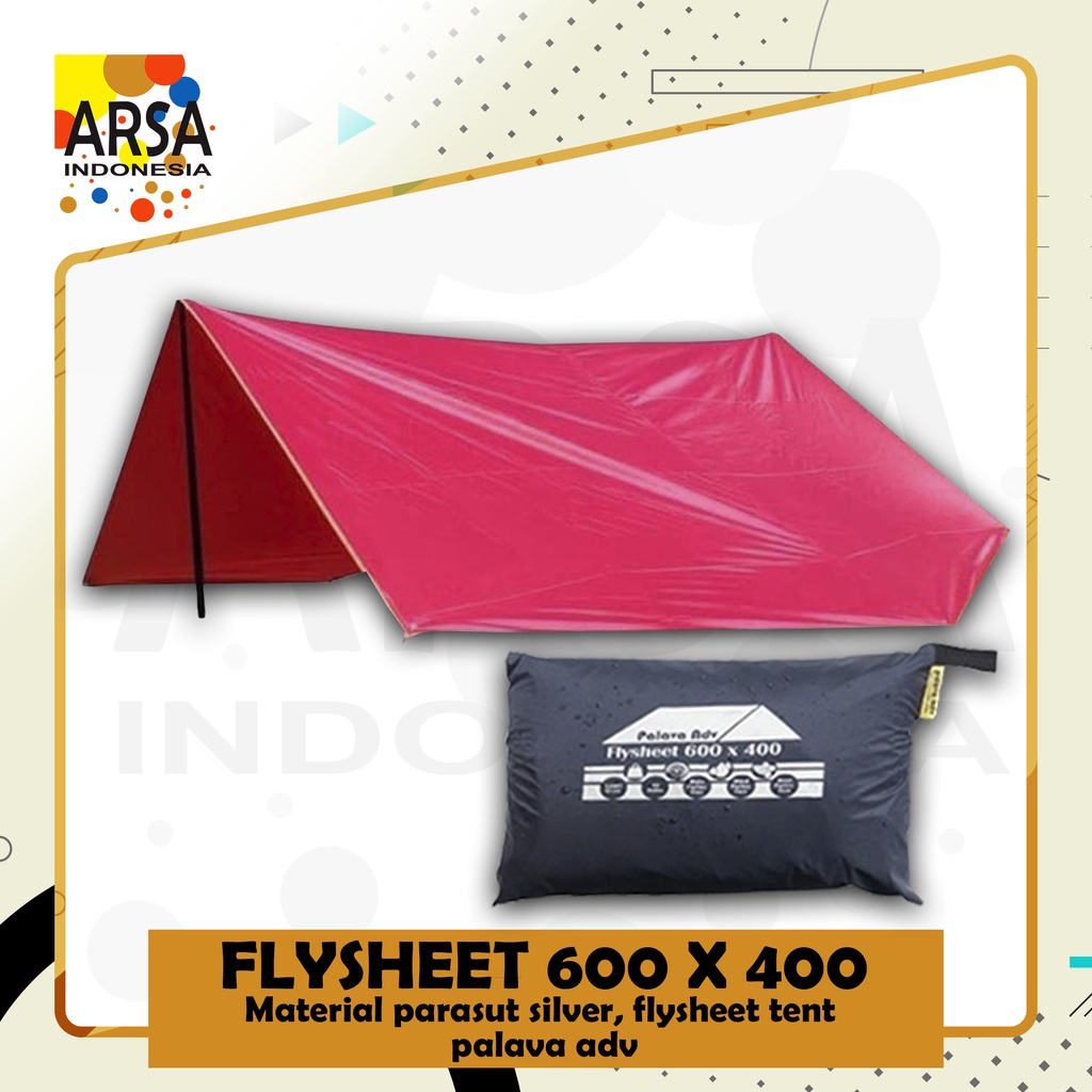 Flysheet tenda 6 x 4m