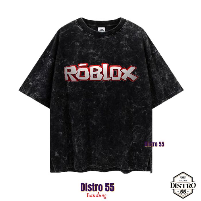 KAOS BLACK WASHED VINTAGE ROBLOX  / ONLINE GAME PLATFORM  / ROBLOX CORPORATION / WASHED TSHIRT / DIS