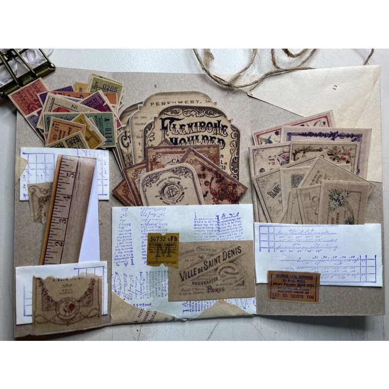 Vintage Sticker Pack Scrapbook Journal