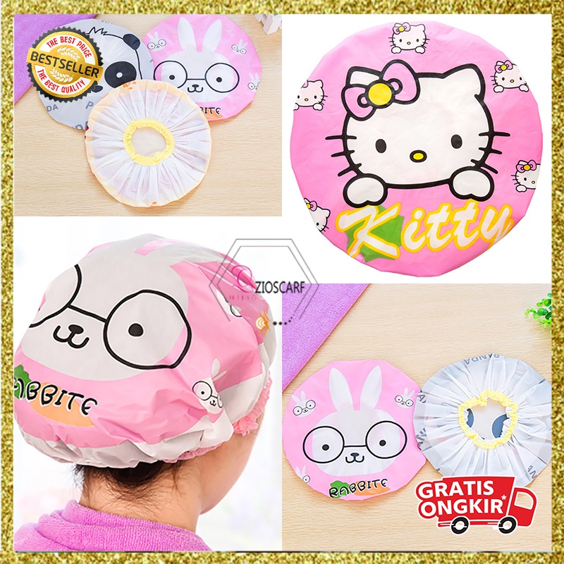 (COD) Shower Cap / Tutup Kepala Mandi Karakter Kartun KARAKTER model terbaru MX2626