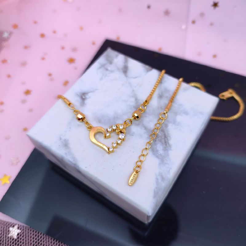 Kalung xuping wanita dewasa lapis emas 24k anti luntur anti karat COD