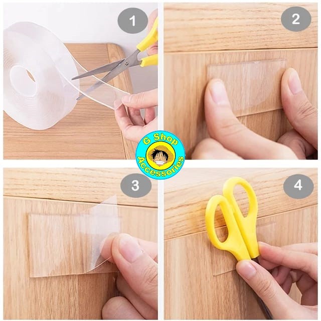 

Promo 1Mmx1Meter Double Tape Isolasi Selotip Nano Lem Bening Isolasi Ajaib Sale!!!