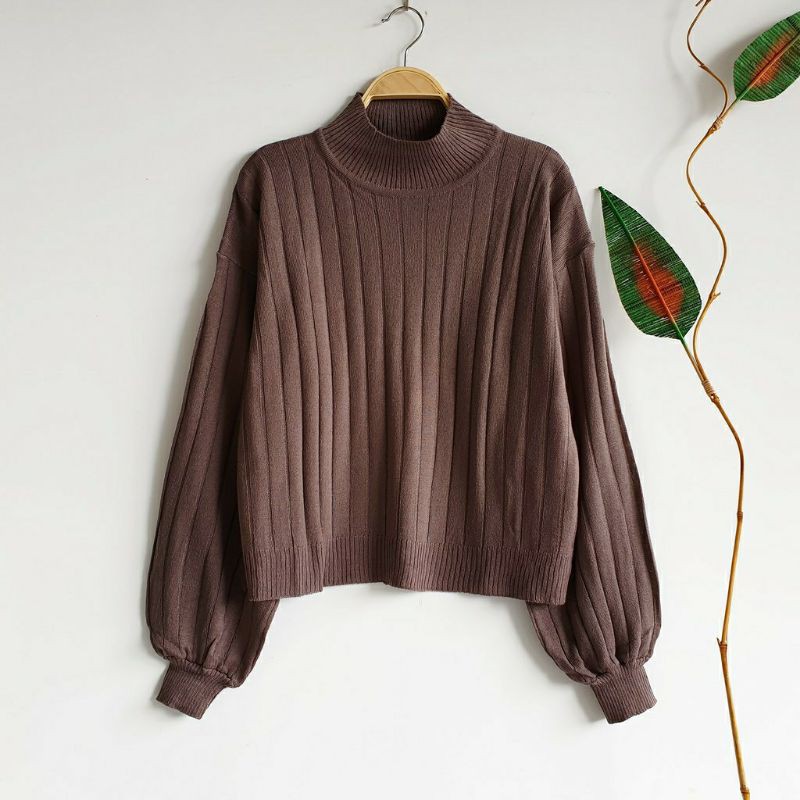 DISCON !!! JOVANCA RAJUT OVERSIZE / TURTLENECK KNITWEAR ARSYILLA PUFFY / RAJUT ATSAN WANITA (JLURBSA