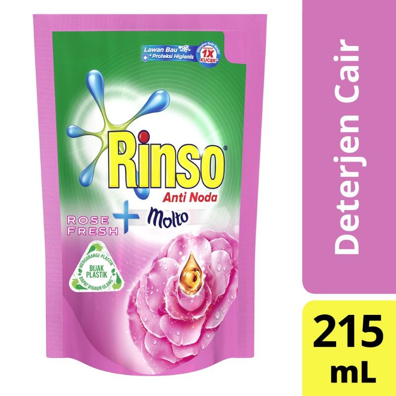 Rinso Molto Deterjen Cair Rose  215ml