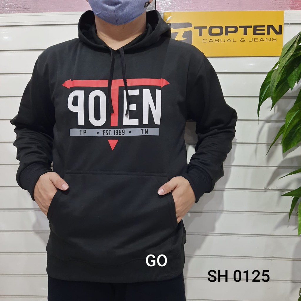 gof TOPTEN SWEATER Pakaian Pria Outerwear Sweater Cardigan Hoodie Jaket Casual Motif Lengan Panjang