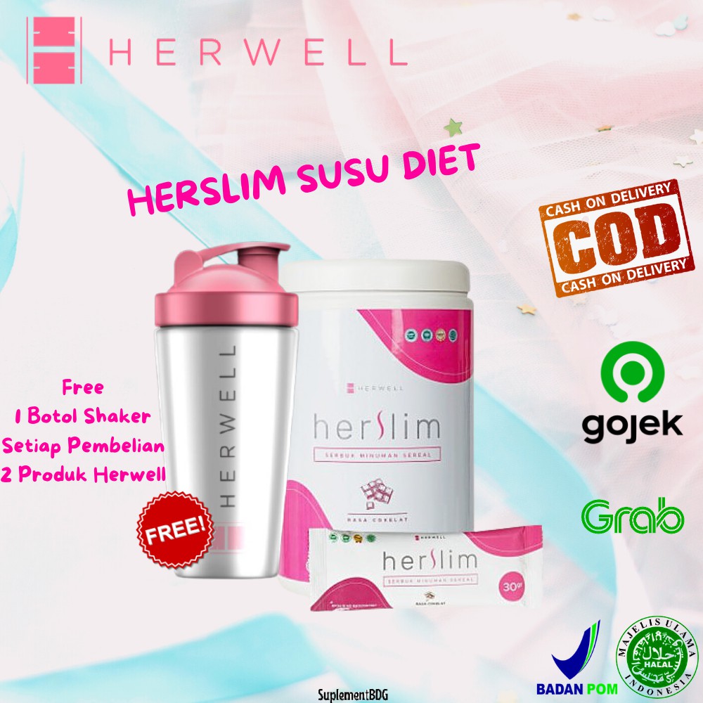 

Herslim by Herwell Susu Diet Susu Kolostrum isi 20 sachet / Beli 2 ( BISA MIX ) FREE 1 Shaker