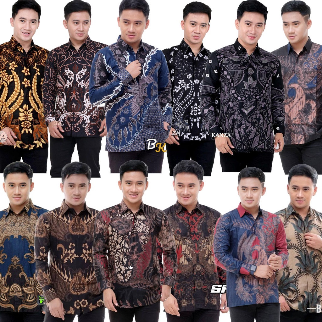 Batik Pria Lengan Panjang Seragam Batik Kerja Batik Slimfit Pria