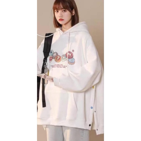 WTNG 2XL Hoodie Sweater Oversize Wanita Jacket Outerwear Berkancing Korean Style Motif Cute Fashion Terkini