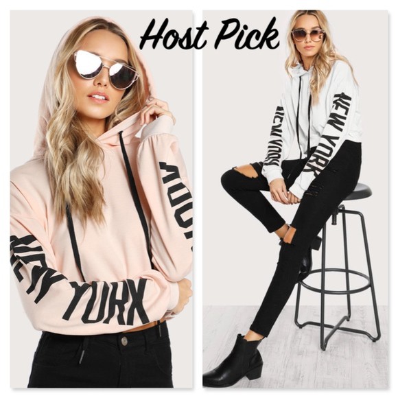 Bess - Sweater Hoodie Crop Murah / Sweater Hoodie Crop NEW YORK