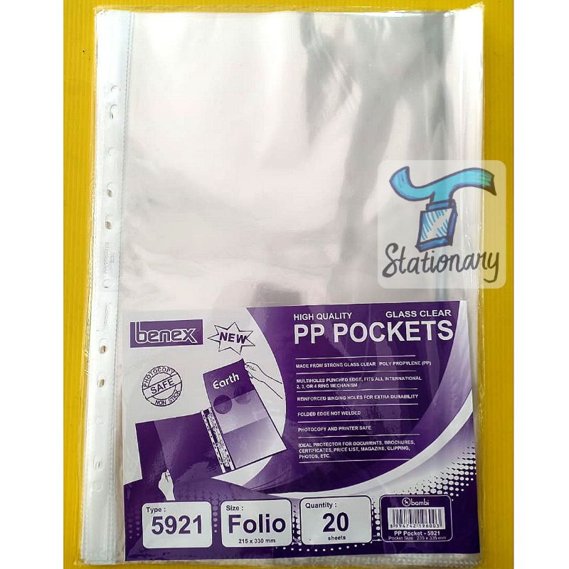 

Sheet Protector Folio (PP Pocket).