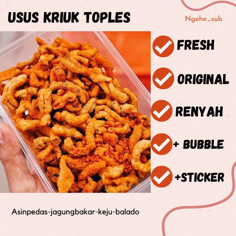 

DISKON Usus Goreng Ngehe Kemasan Toples 200gr