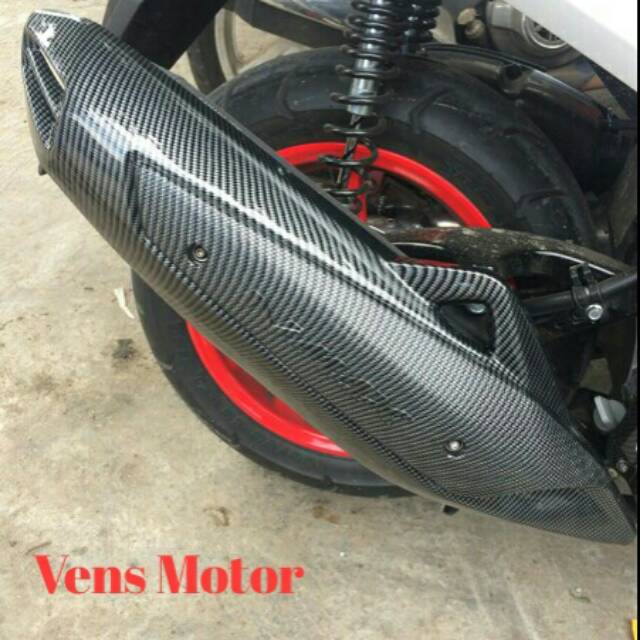 Cover Knalpot Nmax Old Carbon NEMO/ Cover Pelindung Knalpot Nmax Old Carbon NEMO